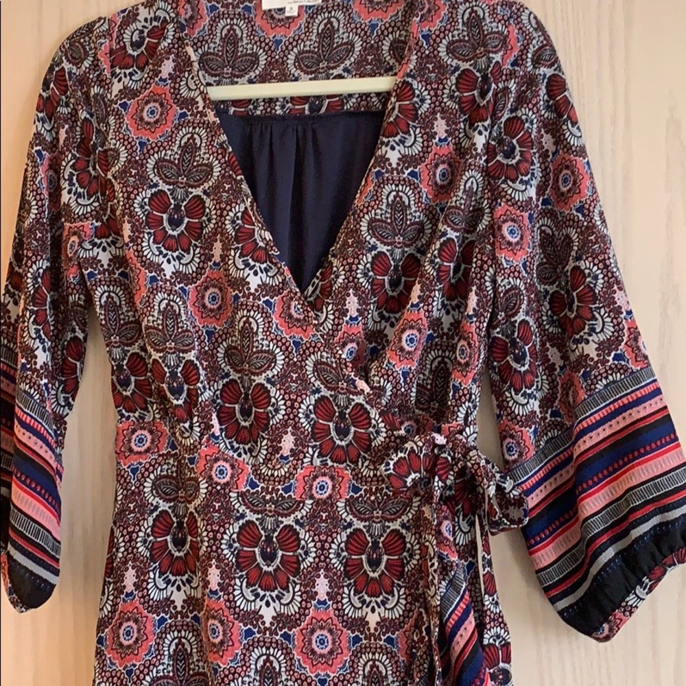 High-Low Wrap Dress - Picture 3 of 7
